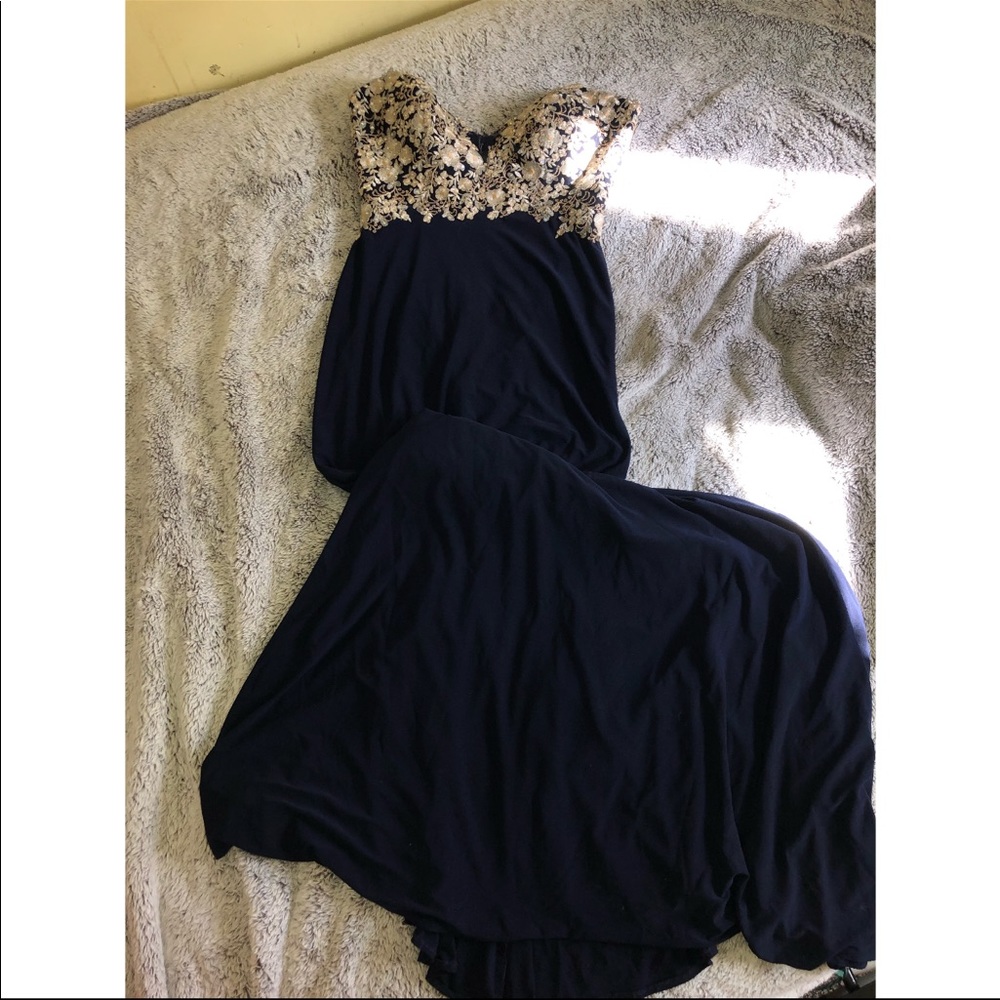Faviana Dark Blue/Purple Dress